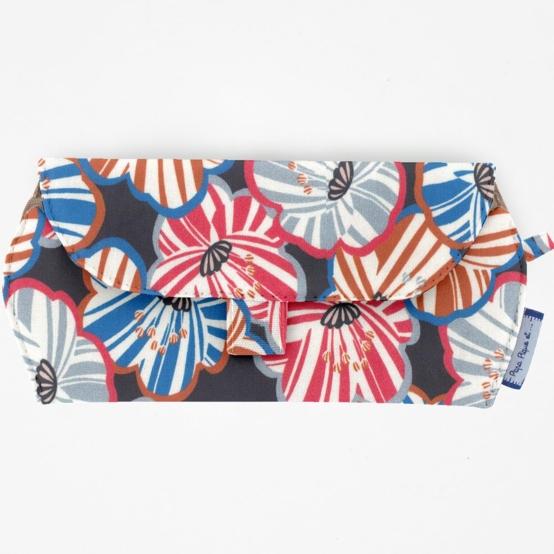 Etui à lunettes anémones rayées