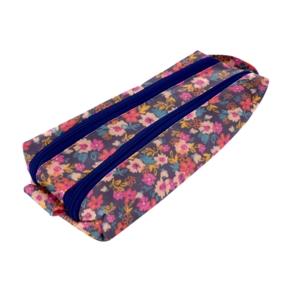 Trousse double compartiment hippie fleurie