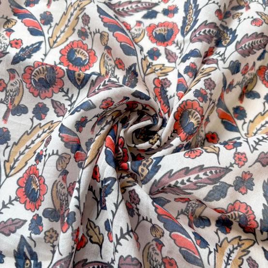 Tissu voile plumes d'été