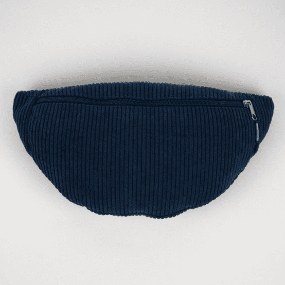 Sac banane velours côtelé large marine