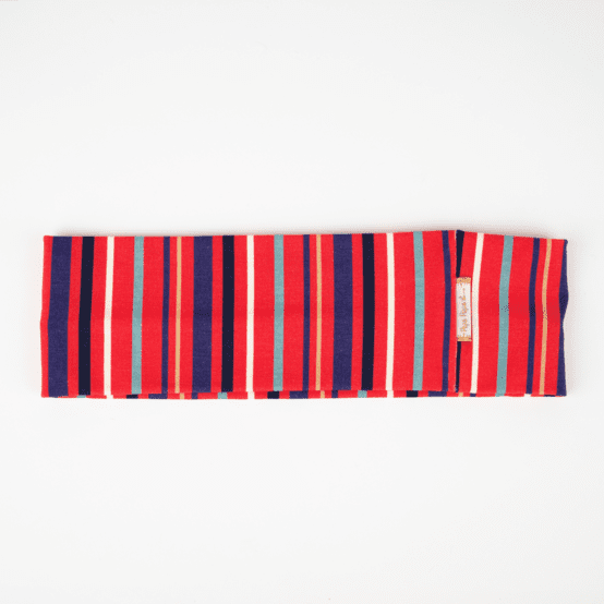 Bandeaux jersey rayé rouge