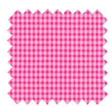 Tissu coton au mètre vichy rose fluo