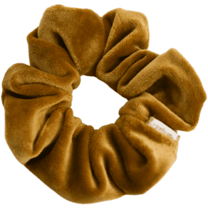 Chouchou velours jaune or