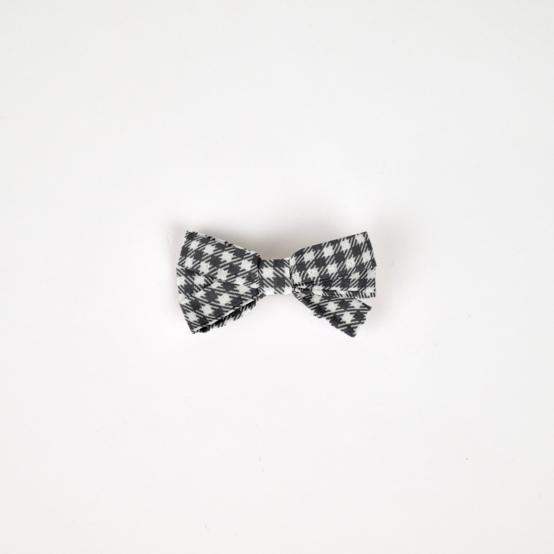 Barrette ruban vichy noir