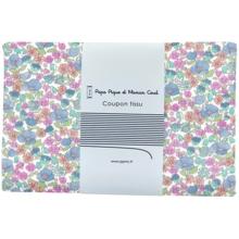 Coupon tissu 1 m pastel fleuri