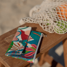 Mini pochette porte-monnaie fleurs des iles