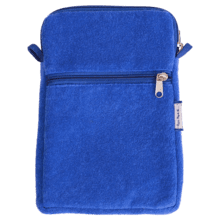 Pochette téléphone matelassée eponge bleu navy