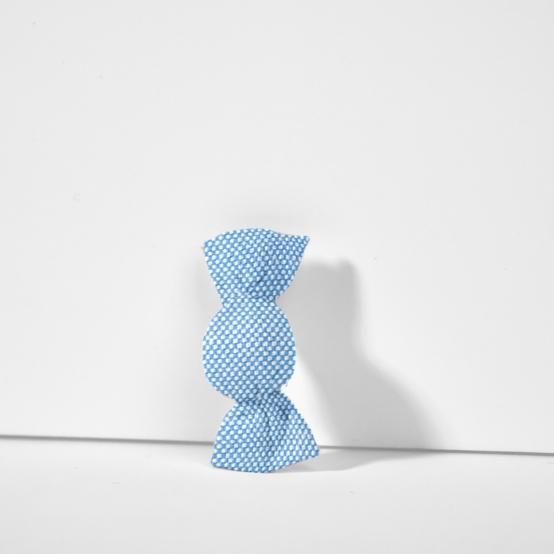Petite barrette mini bonbon oxford ciel