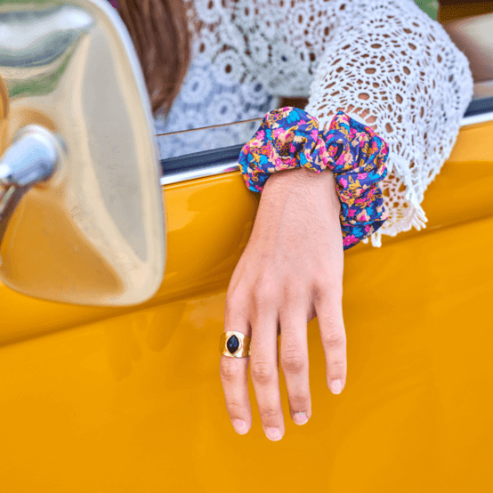 Chouchou hippie fleurie