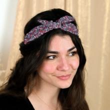 Bandeau vintage romance fleurie