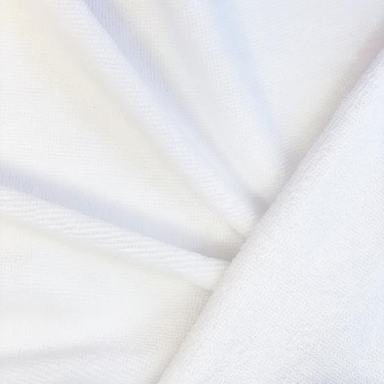 Tissu éponge bambou au mètre blanc