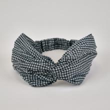 Bandeau croisé vichy noir