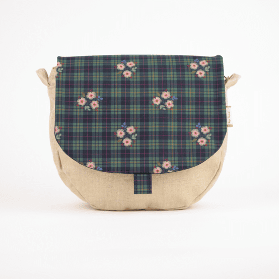 Rabat petite besace tartan fleuri