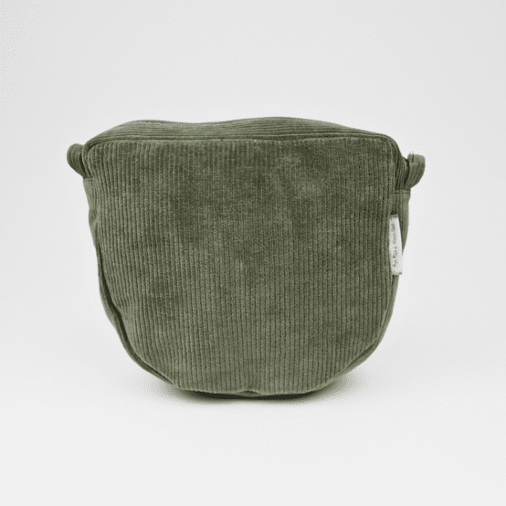 Base petite besace sans bandoulière velours côtelé kaki