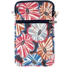 Pochette téléphone matelassée anémones rayées