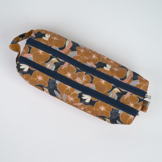 Trousse double compartiment coton d'or