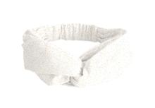 Bandeau croisé enfant  blanc pailleté