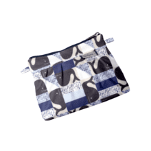 Mini pochette plissée baleino bleu