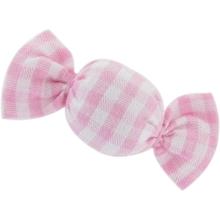 Petite barrette mini bonbon vichy rose