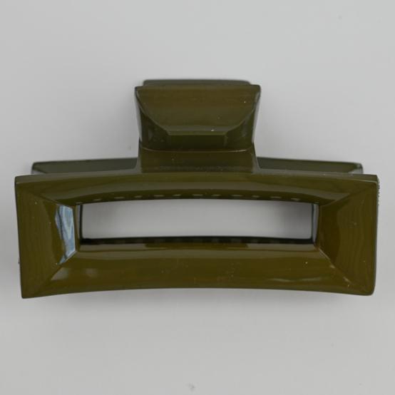 Grande pince rectangle kaki laqué