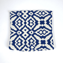 Rabat besace carré grand jacquard bleu
