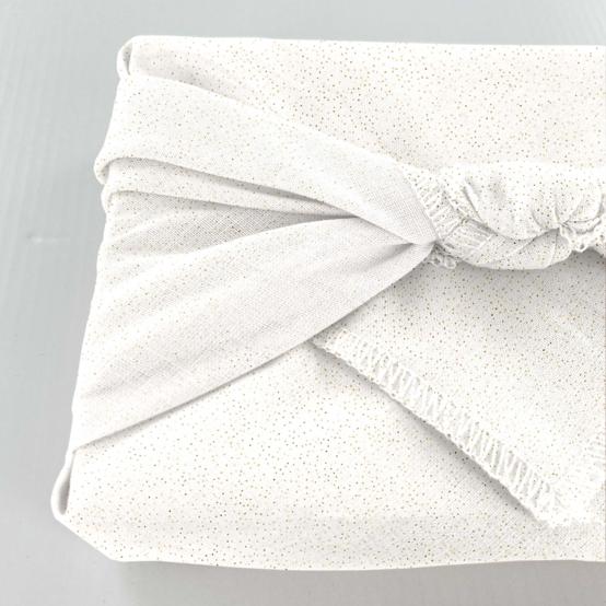 Furoshiki grand 73 x 73 cm  blanc pailleté