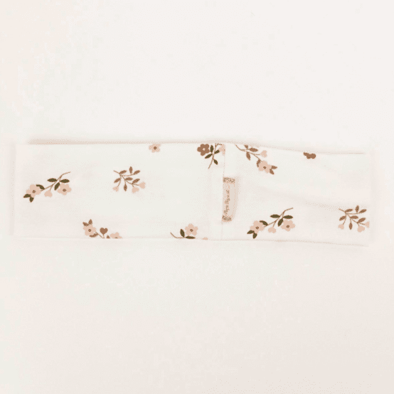 Bandeau jersey bouquet ivoire rouille