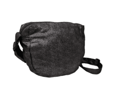 Base sac petite besace suédine pailletée argent