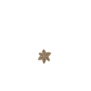 Barrette fleur étoile lin cuivré