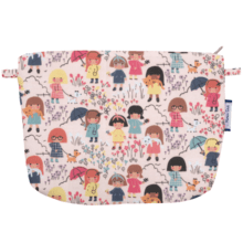 Pochette tissu petites filles pop