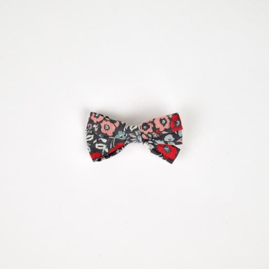 Barrette ruban petit  jardin d'aurore