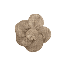 Mini Barrette Pétales de Fleur lin cuivré