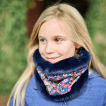 Echarpe tube enfant hippie fleurie