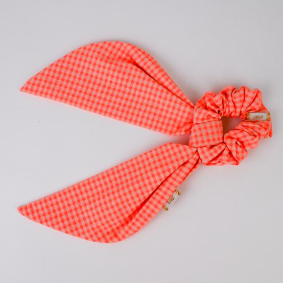 Foulchie court vichy orange fluo