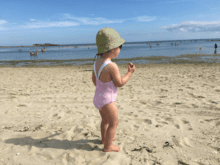 Chapeau soleil charlotte gaze pois or vert amande