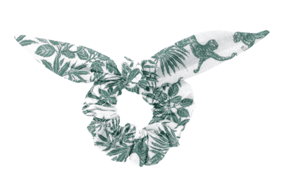 Chouchou nœud  jungle vintage