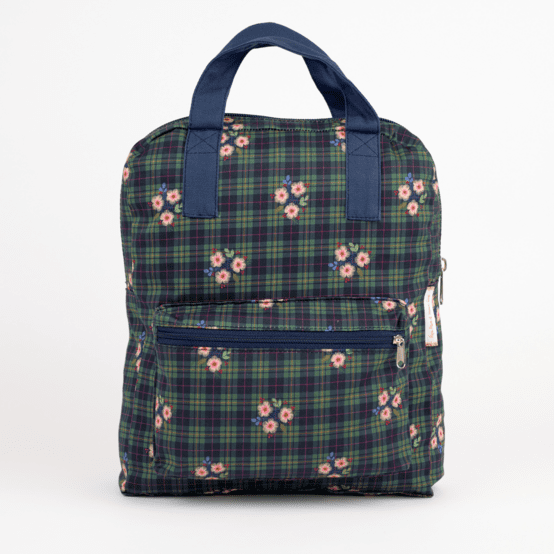 Petit sac à dos Gaby tartan fleuri
