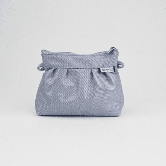 Mini pochette plissée jean irisé