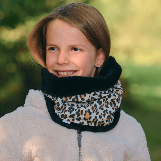 Echarpe tube enfant leopard