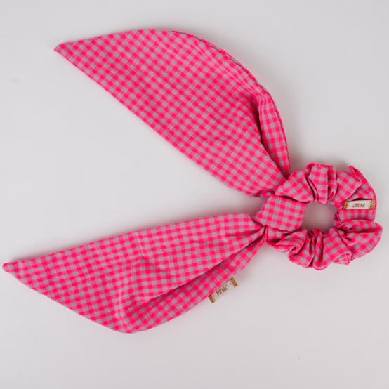 Foulchie court vichy rose fluo