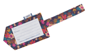 Etiquette bagage hippie fleurie
