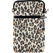 Pochette téléphone matelassée leopard