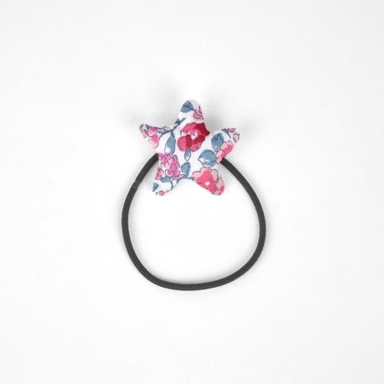 Elastique cheveux étoile rose grenadine