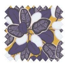 Tissu coton au mètre ex2542 kumquat marine moutarde
