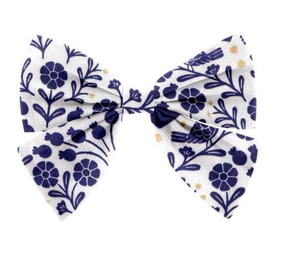 Barrette noeud papillon scandinavia bleu