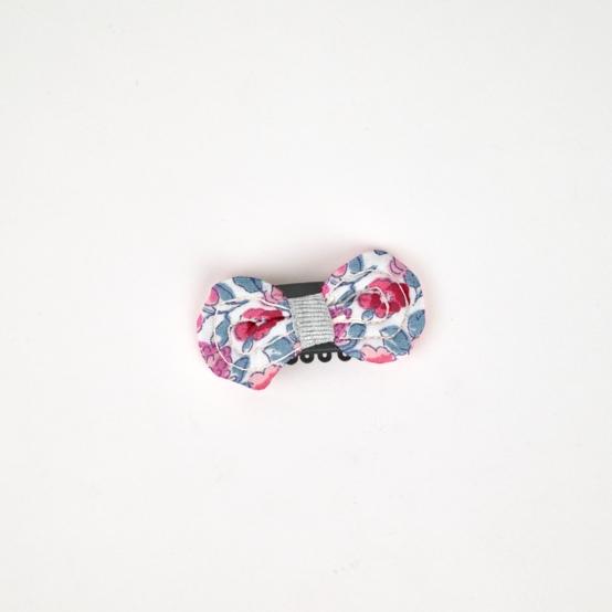 Barrette Noeud Anti-Glisse rose grenadine