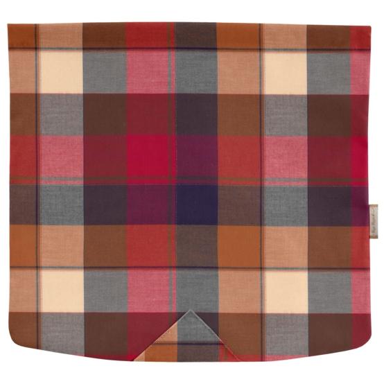 Rabat besace carré grand tartan lurex rubis
