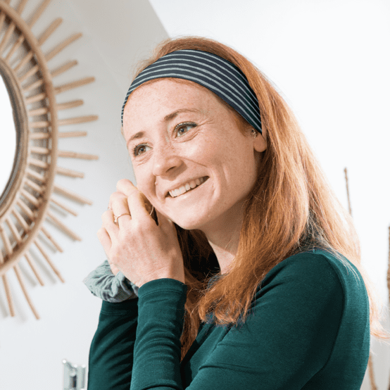 Bandeaux jersey rayé argent marine