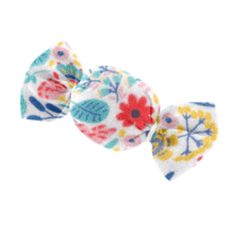 Petite barrette mini bonbon champêtre bleuté