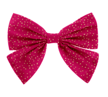 Barrette noeud papillon fuchsia pailleté